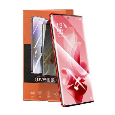 opporeno9手机保护光固钢化软膜