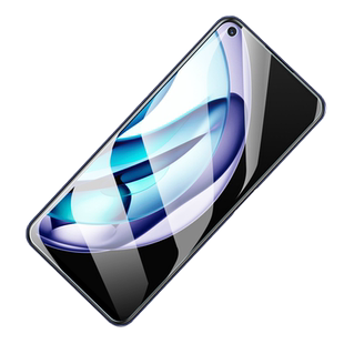 realmeq3s钢化膜oppo真我q3i/q3pro/q3pro狂欢版/Q2/q2i手机膜贴膜全屏覆盖护眼抗蓝光q2pro防指纹高清无白边
