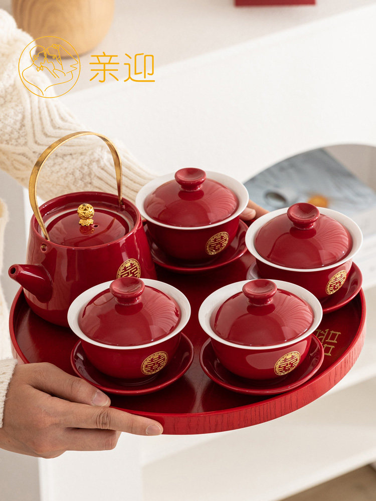 采购产品婚礼吐司茶杯套，吐司杯，婚礼茶壶，茶具，修改婚礼碗，