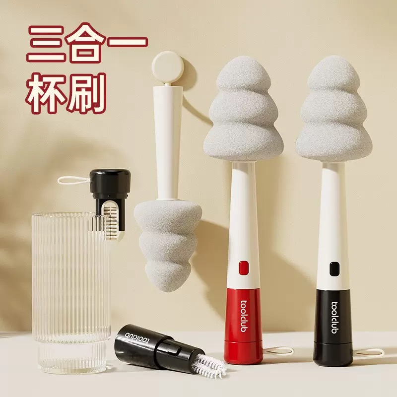 海绵杯刷长柄三合一无死角清洁刷