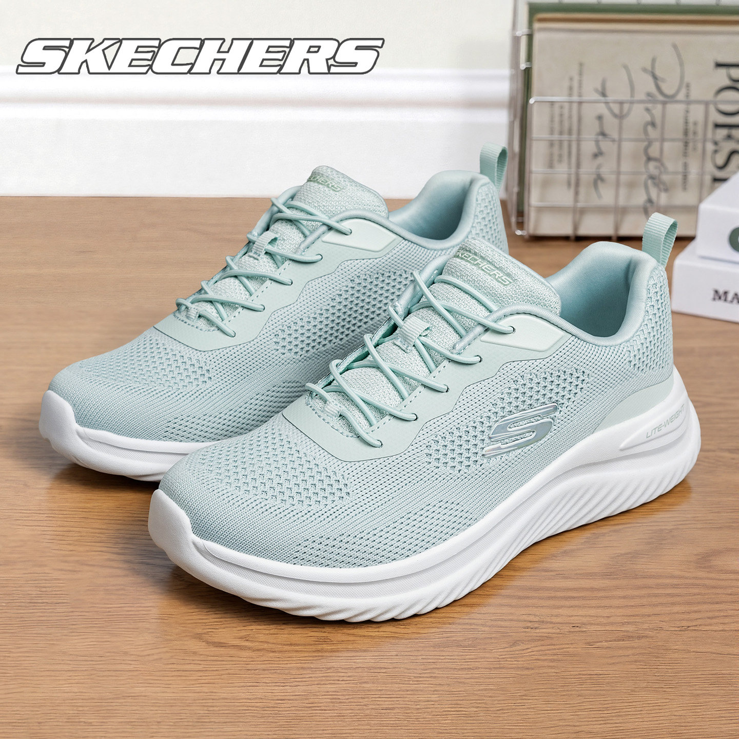 skechers斯凯奇轻便百搭跑步鞋女鞋冬季新品潮流时尚网面运动鞋女