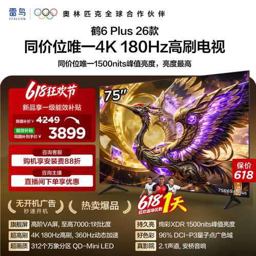 雷鸟鹤6PLUS26款75英寸电视