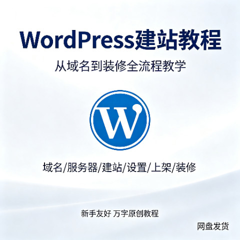 WordPress 建站教程 全流程教学网盘发货
