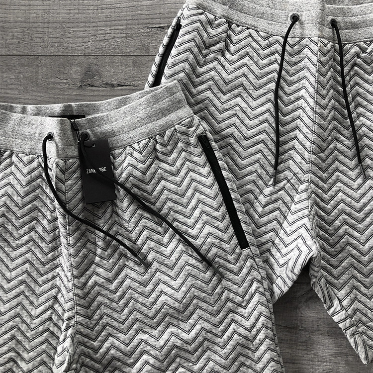 简约时装复古波浪纹空气层面料撞色拉链修身短裤男,男装,短裤,淘宝优惠券,粉丝福利购,淘宝优惠卷