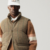 纽约高端A1D英格兰羊毛细格高蓬90鹅绒马甲羽绒男女背心秋冬