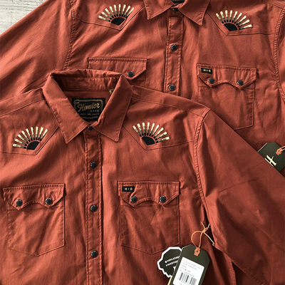 美式西部刺绣纳瓦霍户外机能衬衫