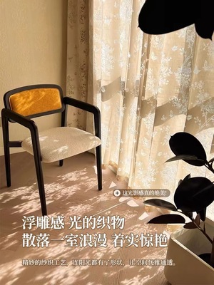 卧室窗帘底蕴透光不透人法式