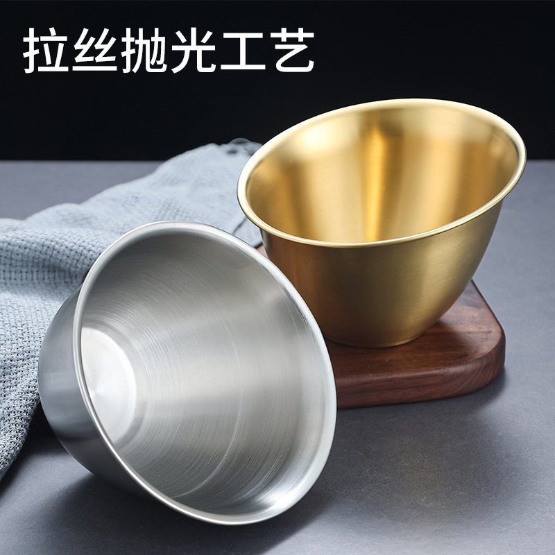 韩式不锈钢生菜碗斜口水