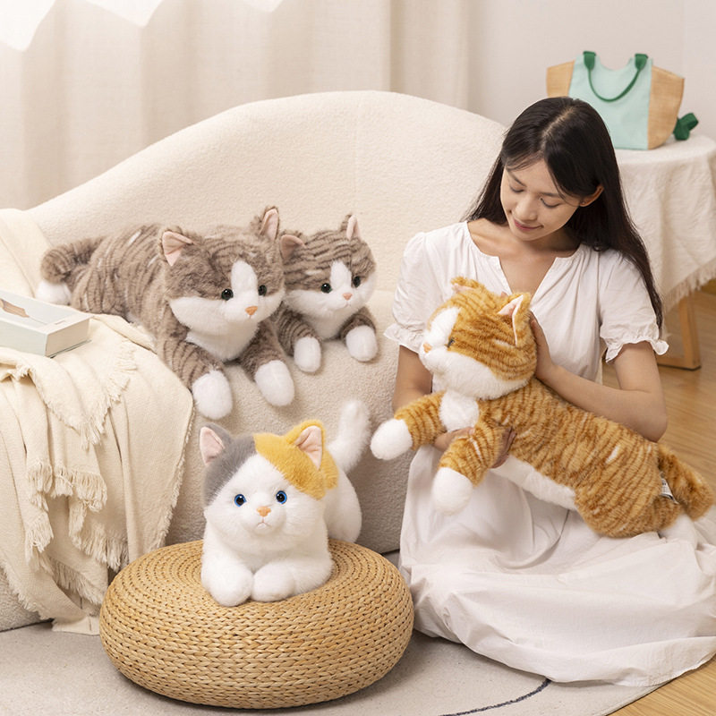 仿真猫咪睡觉抱枕小猫公