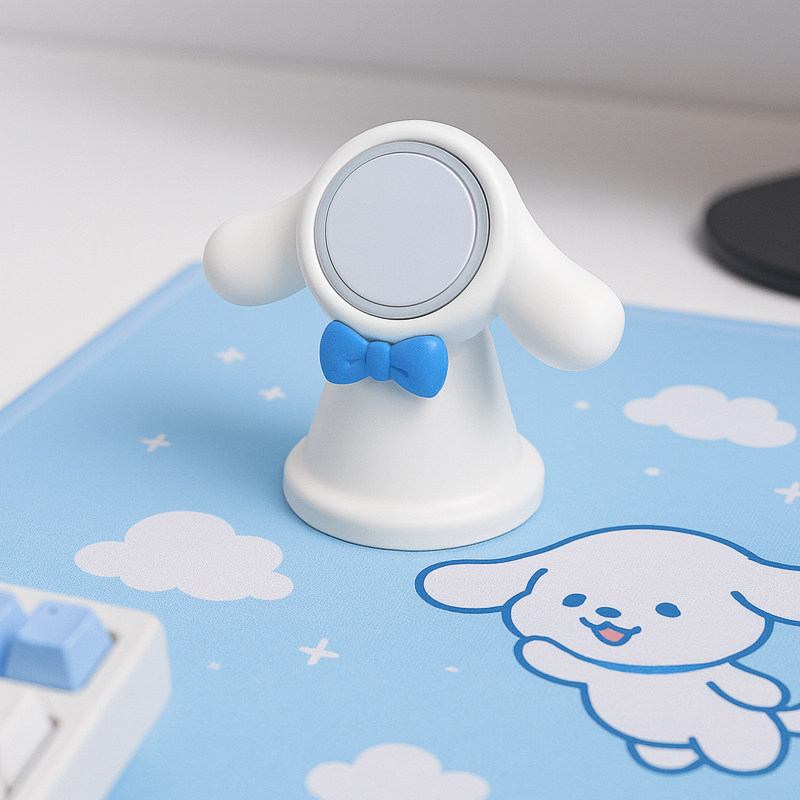 创意magsafe磁吸无线充手机支架大耳狗桌面充电底座适用于iP