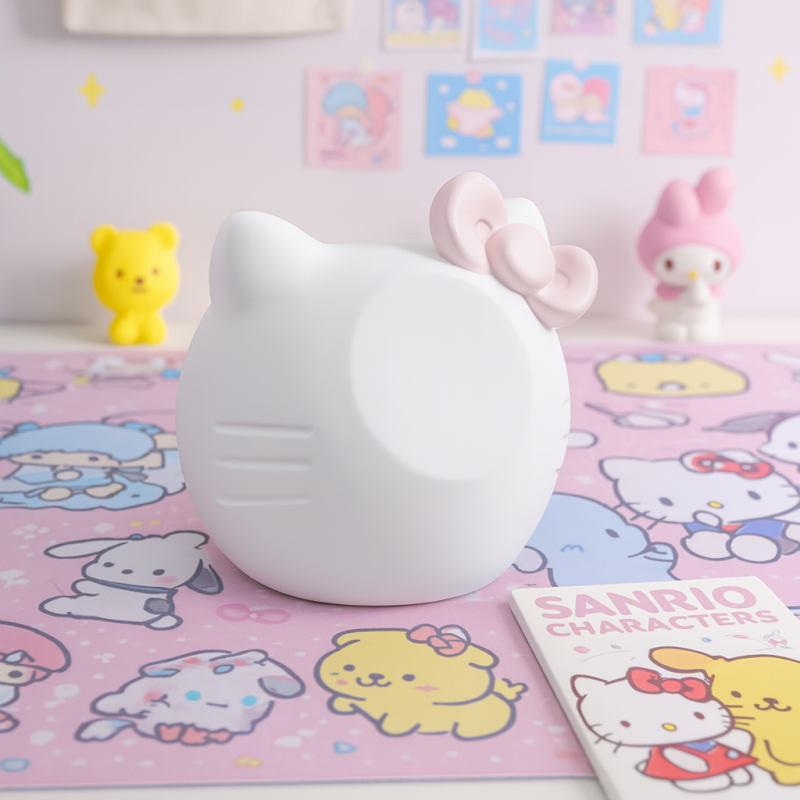 创意动漫磁吸手机支架无线充电座桌面底座架kitty猫手办摆件礼物