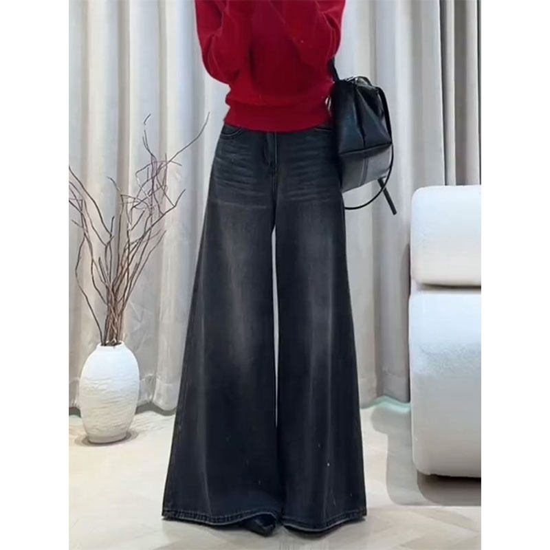 大码梨形身材显瘦垂感阔腿牛仔裤女2026早春小个子宽松百搭喇叭裤,女装/女士精品,大码裤装,淘宝优惠券,粉丝福利购,淘宝优惠卷