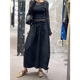 立体剪裁休闲黑色花苞半身裙女款 2025气质百搭高级感超好看中长裙
