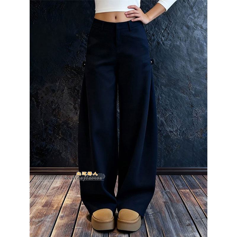 极简风高腰阔腿休闲裤女2026早春时尚洋气显瘦百搭垂感通勤直筒裤,女装/女士精品,大码裤装,淘宝优惠券,粉丝福利购,淘宝优惠卷