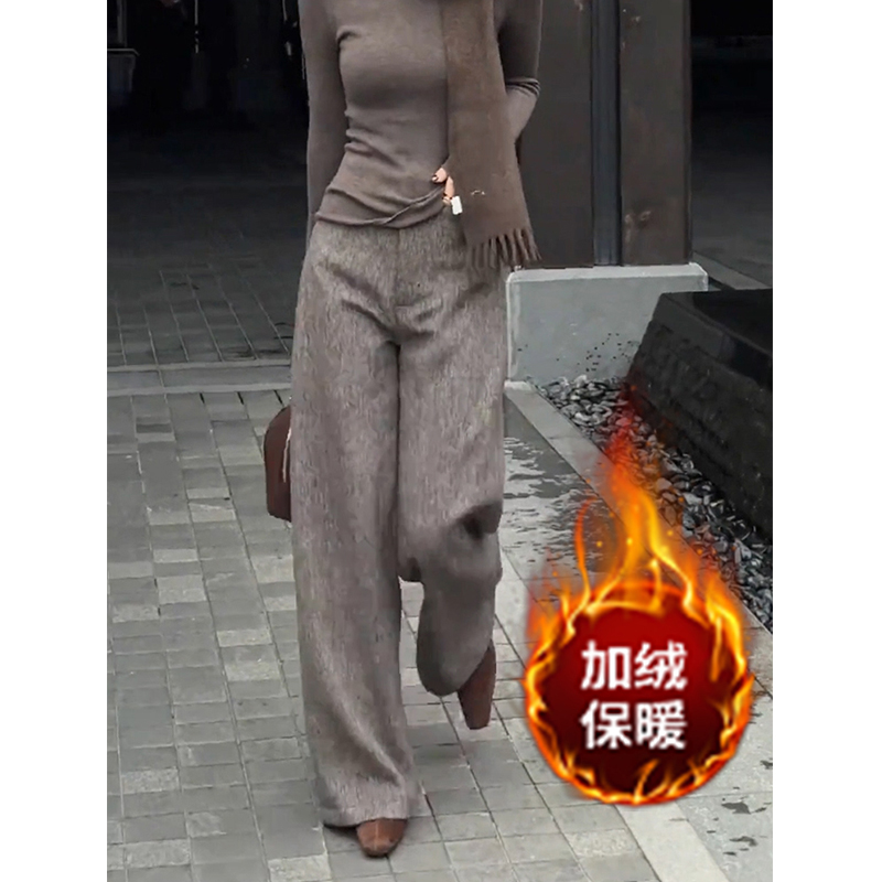 羊绒毛呢休闲裤女轻奢高级感2025