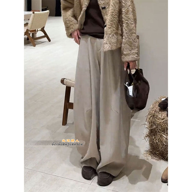 极简风毛呢弯刀阔腿裤女2026早春大码胖mm遮肉显瘦百搭垂感休闲裤,女装/女士精品,大码裤装,淘宝优惠券,粉丝福利购,淘宝优惠卷