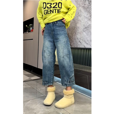 阔腿弯刀裤2025春季新款