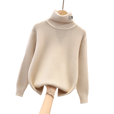 女童一体绒加绒毛衣冬款学院风