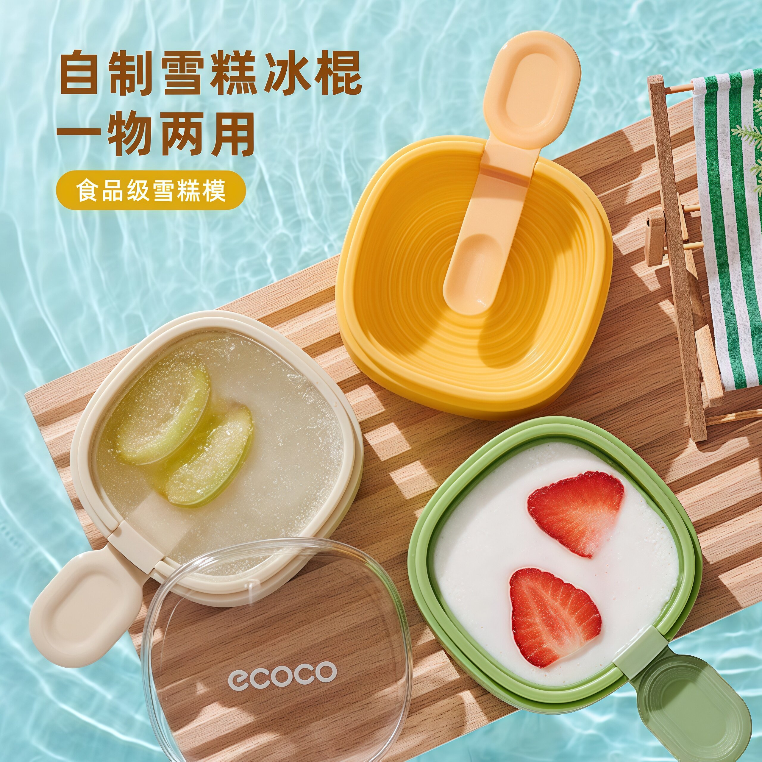 雪糕模具家用做冰棒冰棍冰淇淋冰糕冰块奶酪棒矽胶食品级磨具自制