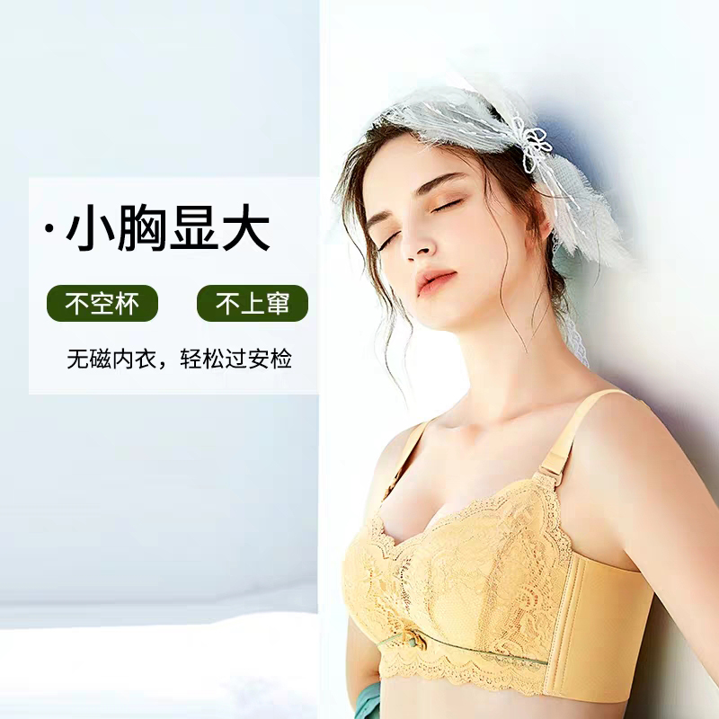 奴芝性感无钢圈上托聚拢显大文胸