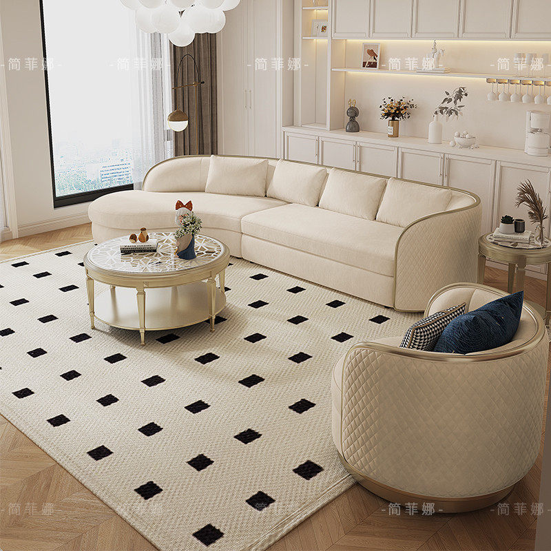 简菲娜轻法式伴玥异型转角沙发轻奢沙发客厅贵妃金丝绒布沙发组合,住宅家具,布艺沙发,淘宝优惠券,粉丝福利购,淘宝优惠卷