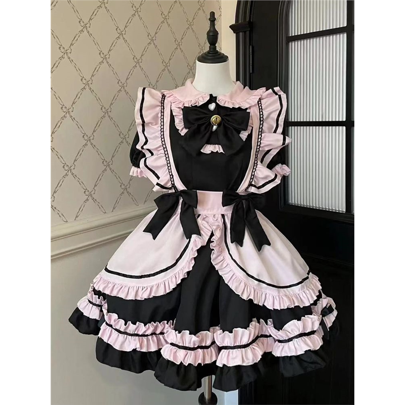 可爱猫咪女佣cos服二次元女仆套装洛丽塔cosplay女装lolita连衣裙
