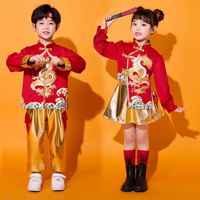儿童运动会演出服中国服装街舞套装女童元旦表演爵士舞幼儿园合唱