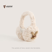 儿童毛绒耳罩女童冬季 保暖可爱蝴蝶结耳套高颜值护耳防寒耳暖骑车