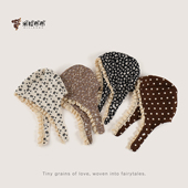 宝宝帽子春秋碎花护耳帽女宝公主风洋气ins韩版 宫廷帽秋冬款 防风