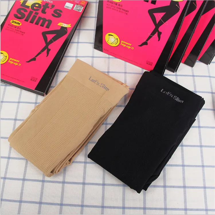 韩国lets slim 200M瘦腿袜美腿春秋冬压力袜连裤袜打底袜黑