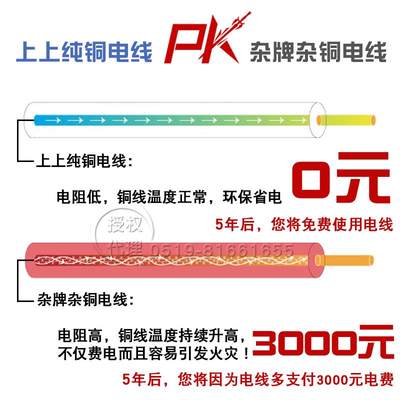 上上电线电缆国标阻燃ZCBV1.5 2.5 4 6平方铜芯家装家用单芯100米