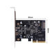 厂家乐扩PCIe30x4转USB32TypeC20W QC快充扩展卡IOPCE32422C