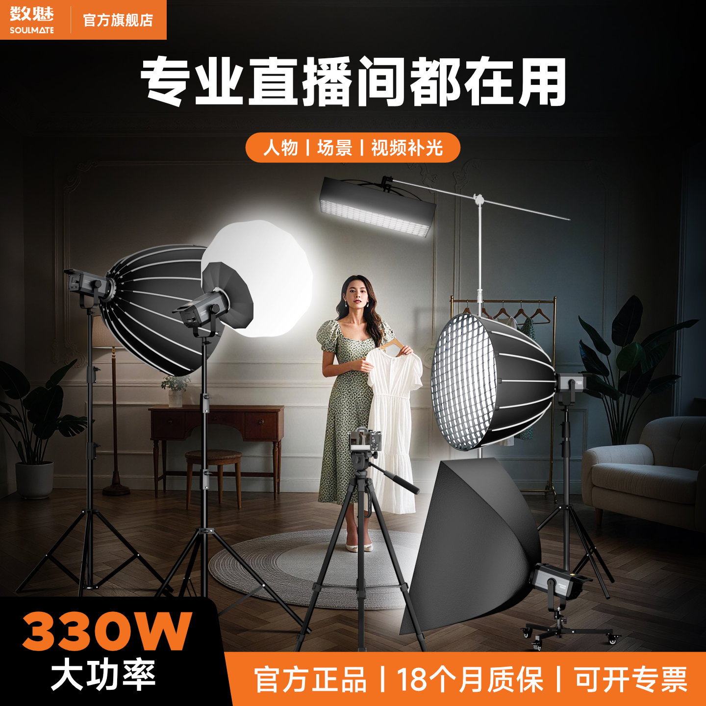 双色温直播补光套装拍照灯图片