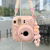 拍立得mini12 11迷你SE保护壳卡通挂绳配件适用富士相机 保护套