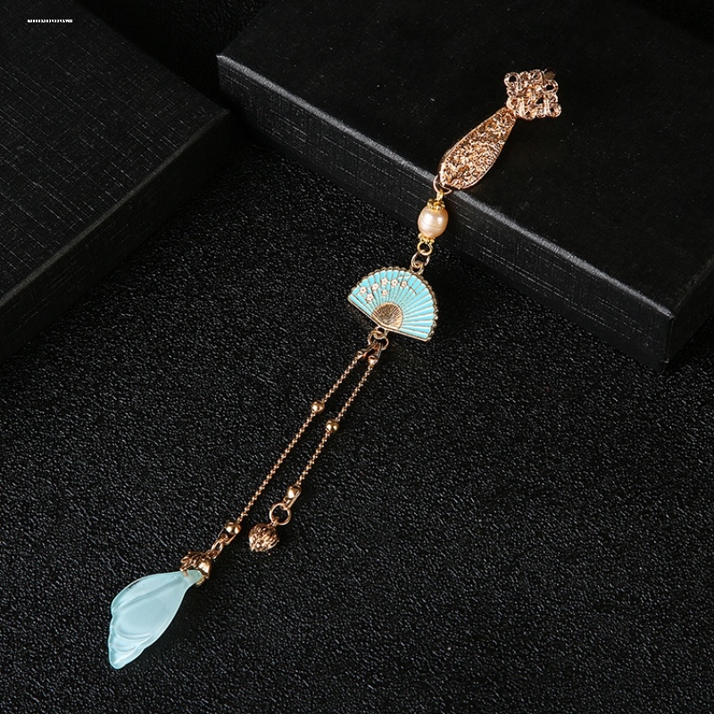 旗袍压襟扣穗珠流苏挂件袍子披帛配件汉服配件民族风固定扣花胸针