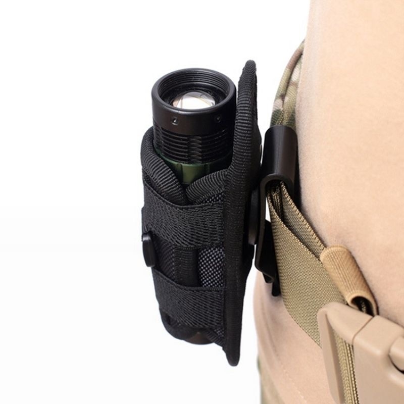战术电筒套360度可旋转手电筒腰挂套强光手电筒快拔套手电筒腰包