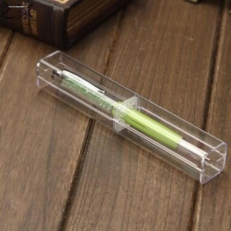 炫酷六角菱形水晶笔盒高级单只装大众学生老师款透明笔盒简约笔盒