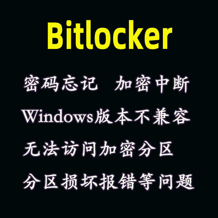 bitlocker数据恢复加密分区硬盘