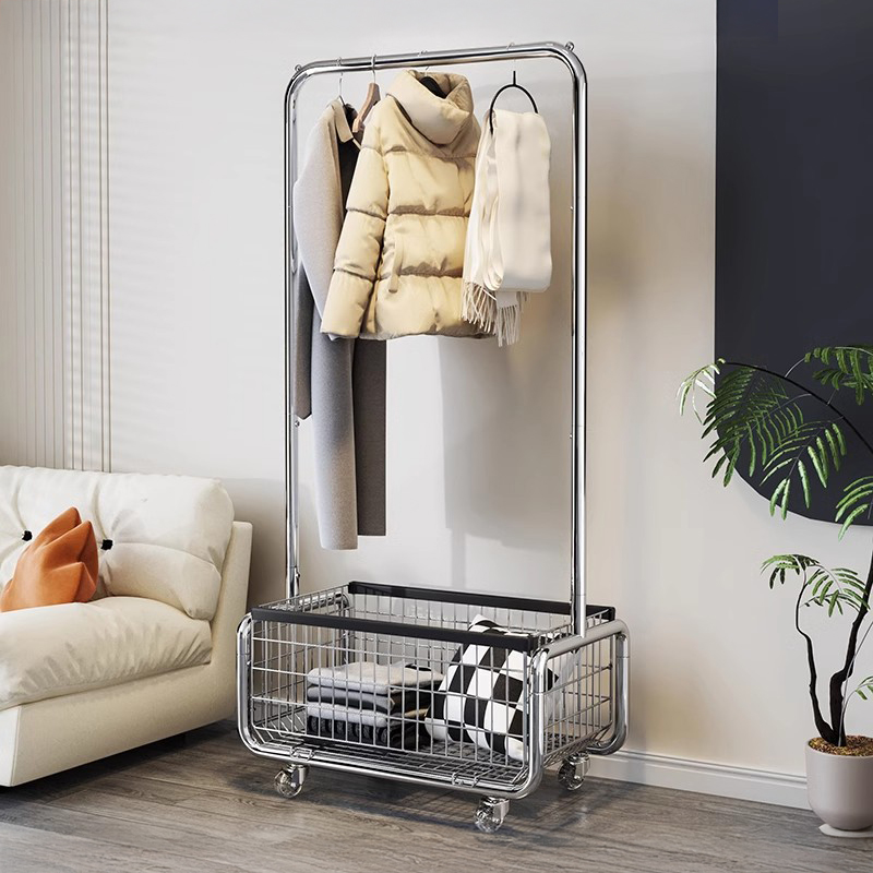 衣架落地卧室晾挂衣架移动轻奢高级转角衣帽架隔夜收纳衣服置物架