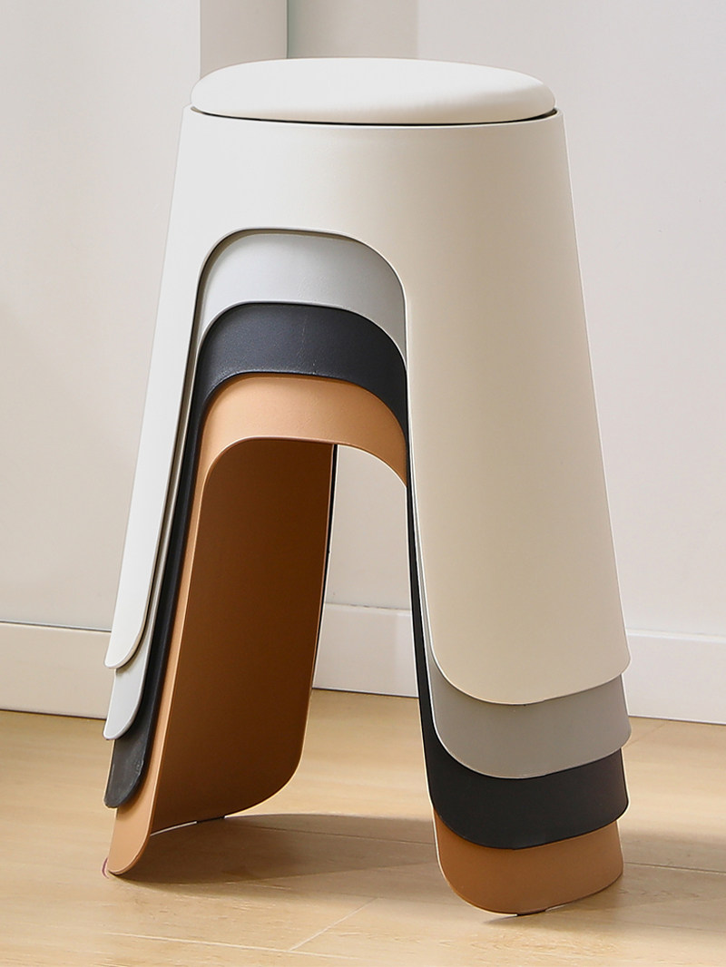 凳子家用结实耐用轻奢高级久坐舒适凳可叠放备用加厚软包塑料凳子,住宅家具,其它凳子,淘宝优惠券,粉丝福利购,淘宝优惠卷