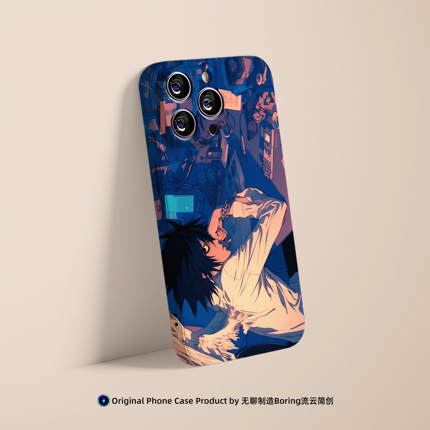 死亡笔记L手机壳适用于苹果16小米15动漫艺术二次元OPPO红米K90华为VIVO菲林MagSafe防摔磁吸iPhone17ProMax