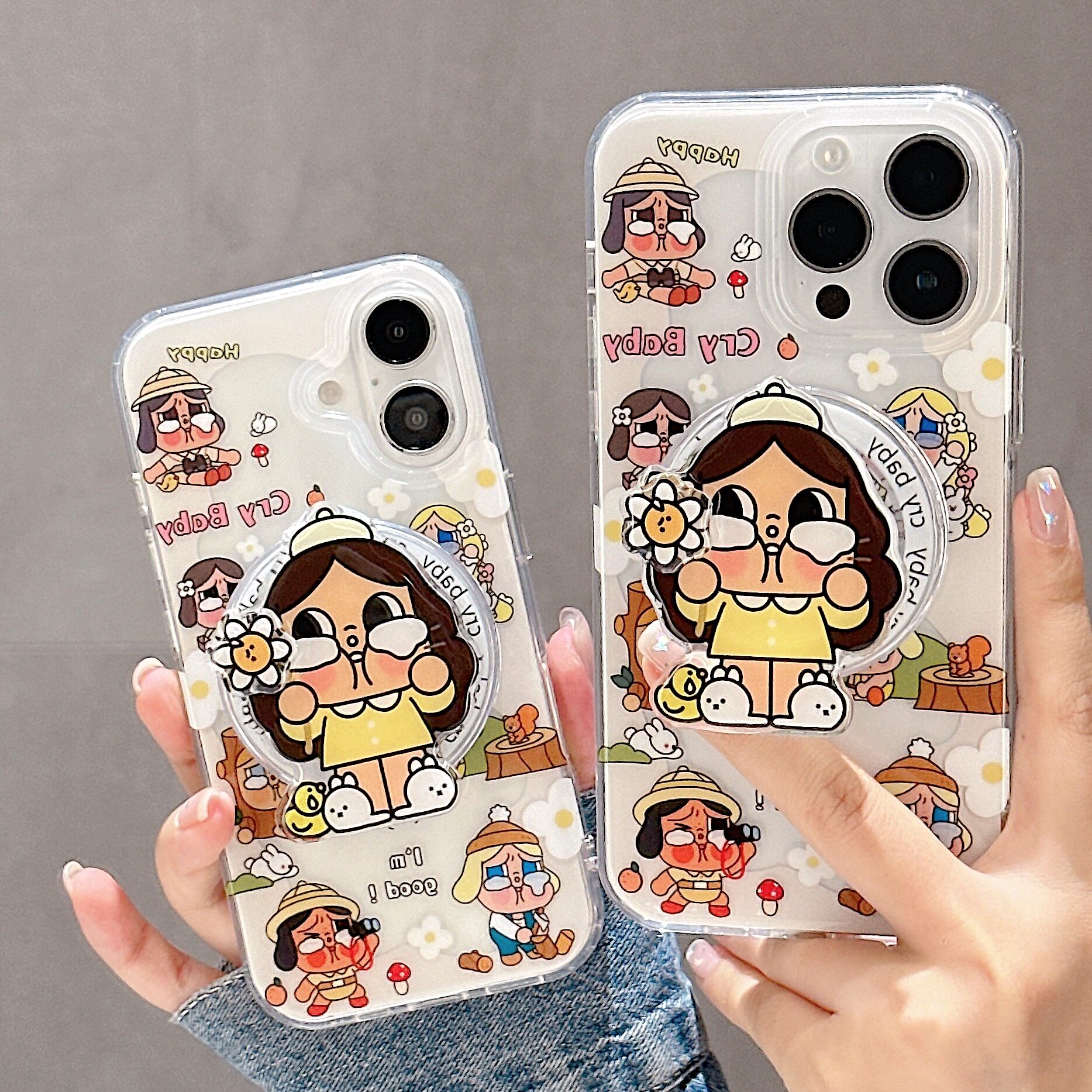 日本泡泡玛特哭娃公主可爱适用iPhone16ProMax手机壳无线磁吸卡通苹果15/14保护套i13软壳17Pro创意16pro情侣