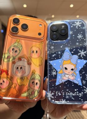 卡通星星人公仔星宇橙色适用苹果17promax手机壳可爱iPhone16软壳防摔zsiga娃娃15PM保护套雪花14/13外壳创意