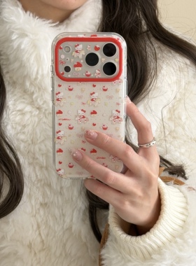 可爱HELLOKITTY骑马凯蒂猫适用iPhone17ProMax手机壳苹果16pro保护套卡通猫咪Kitty时尚14/15PM外壳i13软壳17