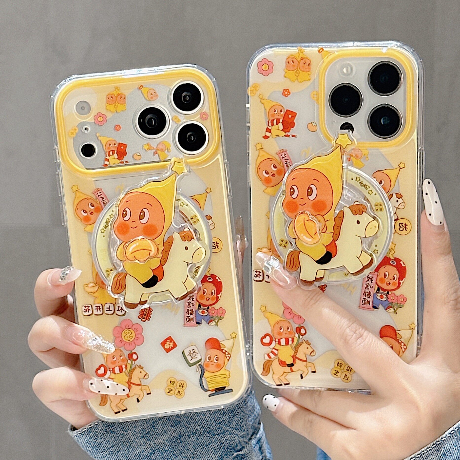 可爱骑马星星人立体公仔适用iPhone17ProMax手机壳卡通