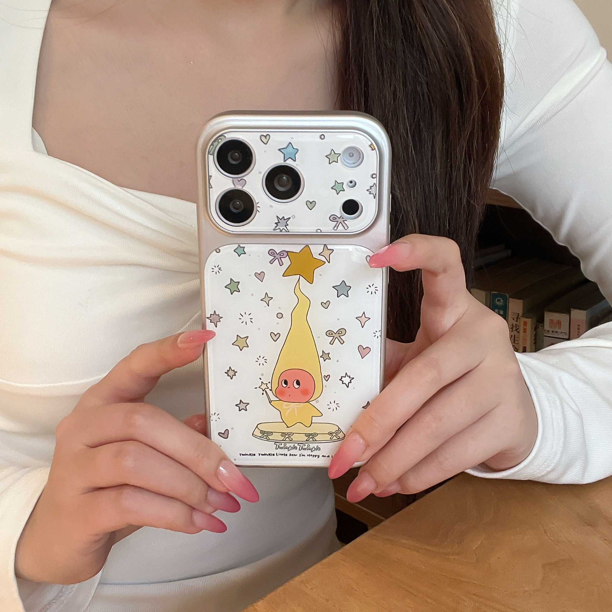可爱星星人卡通适用iPhone17ProMax手机壳情侣款泡泡玛