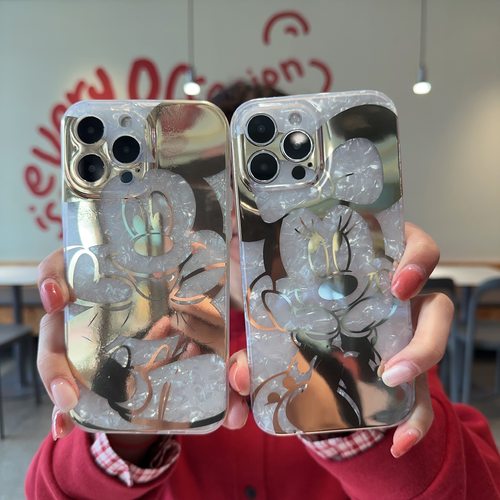 迪士尼米妮电镀苹果16可爱手机壳