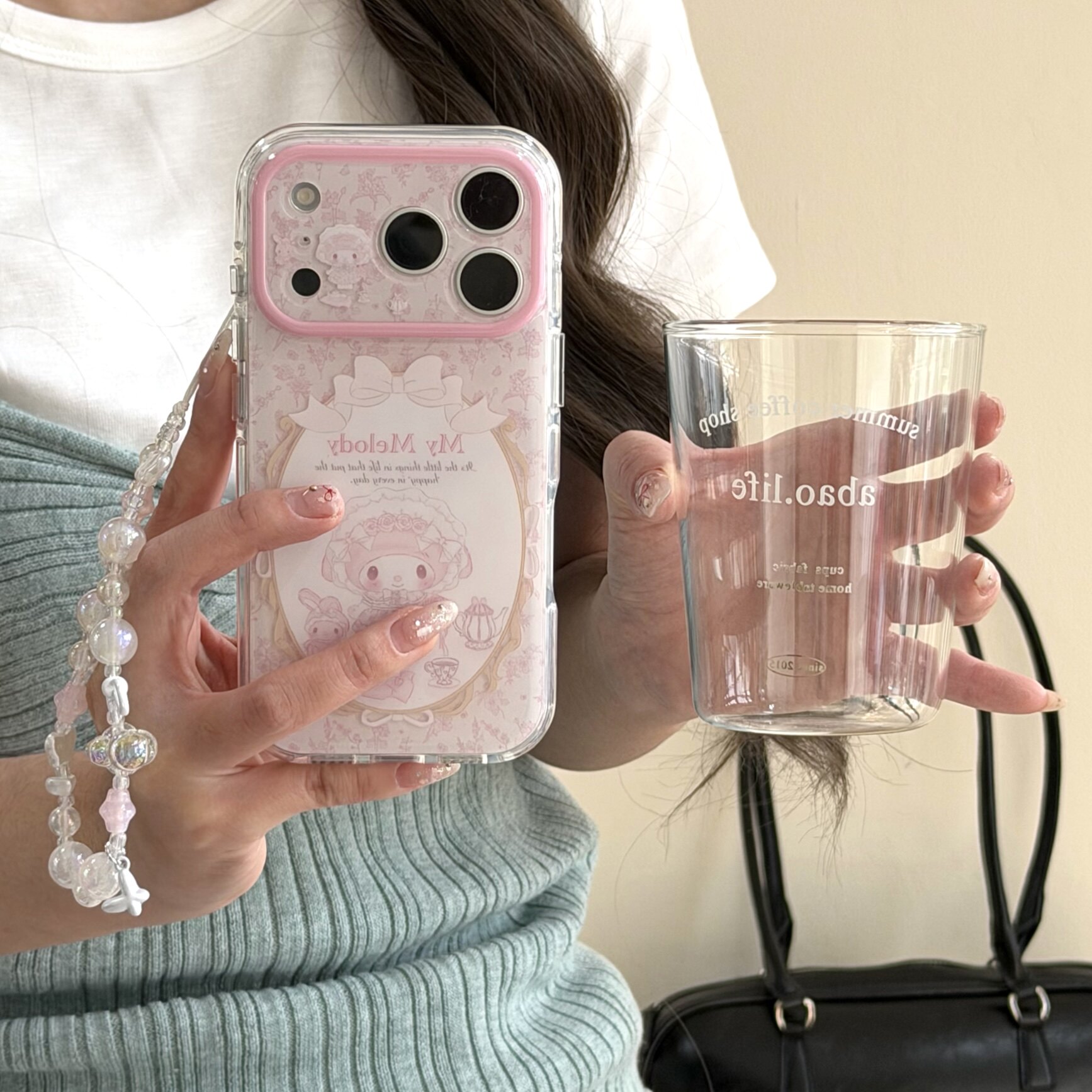 三丽鸥蕾丝美乐蒂蝴蝶结适用iPhone17ProMax手机壳粉色卡通甜美少女风苹果16pro保护套i14/15PM外壳i17软壳新