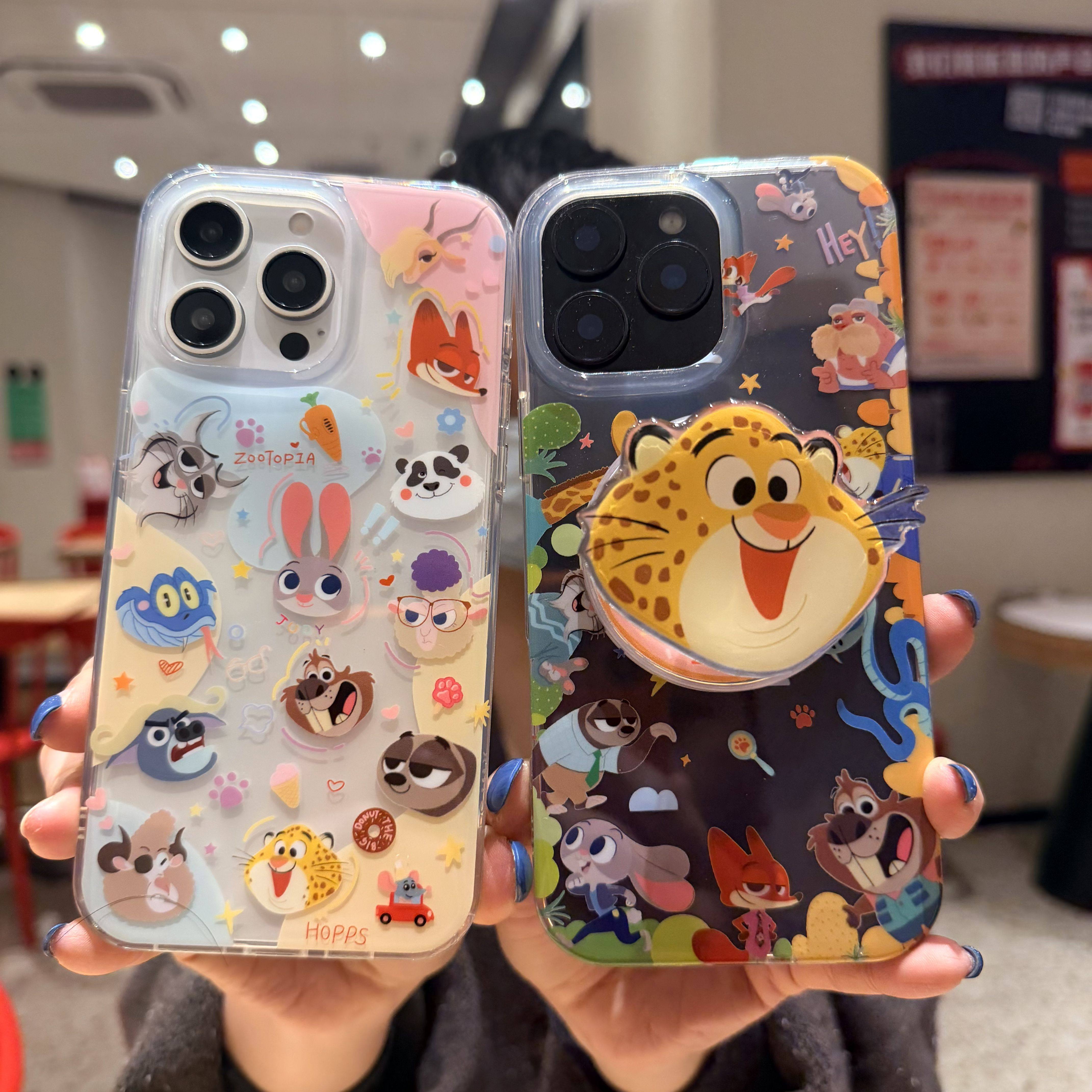 迪士尼疯狂动物城尼克朱迪磁吸适用iPhone17ProMax手机壳苹果16pro外壳气囊支架卡通小豹子14/15PM软胶保护套