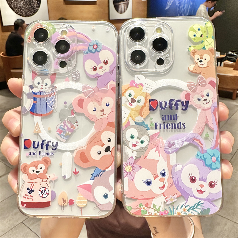 迪士尼达菲星黛露卡通磁吸iPhone15ProMax手机壳苹果14/16防摔软壳i12Pro保护套全包i15玲娜贝儿可爱13PM外壳